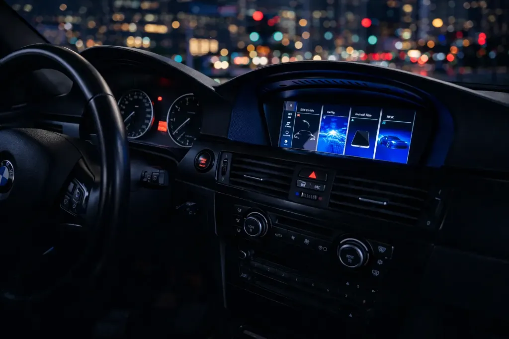 شاشة مقاس 8.8 بوصة Linux System لسيارة BMW الفئة الثالثة E90 (2004-2011) / الفئة الخامسة E60 (2005-2010) تدعم نظام CIC