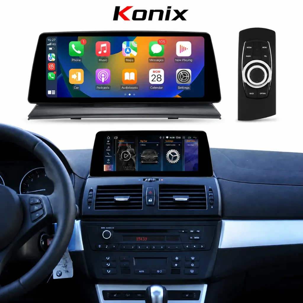 Konix 10.25-Inch Linux Car Screen with Mouse for BMW X3 E83 2004-2010